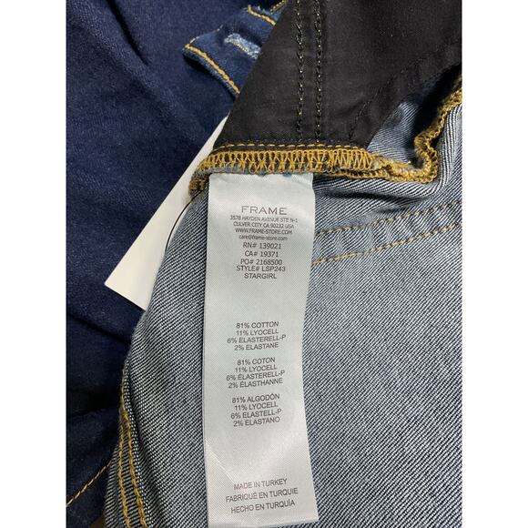 Frame Le Slim Blue Cotton Palazzo Denim Jean Size 27 - Picture 5 of 5